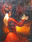 Famous Dancer Paintings - Flamenco dancer tablado
